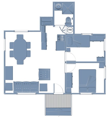 6-Person Housekeeping Cottage Layout