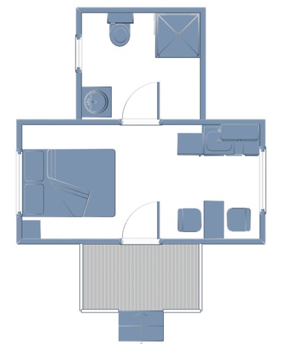2-Person Housekeeping Cottage Layout