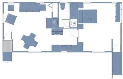 4-Person Housekeeping Cottage Layout