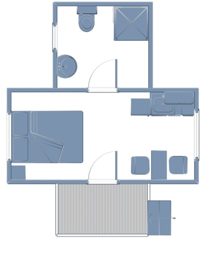2-Person Housekeeping Cottage Layout