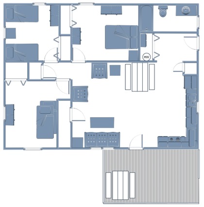 8-Person Housekeeping Cottage Layout