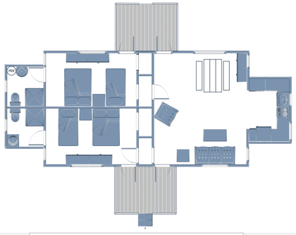8-Person Housekeeping Cottage Layout