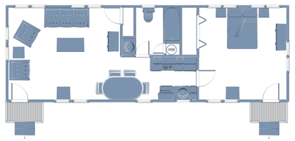 4-Person Housekeeping Cottage Layout